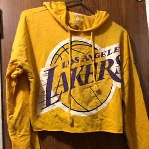 Forever 21 Lakers Crop-Top Sweater
